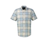 Kurzarmhemd LERROS "LERROS Karohemd aus sommerlichem Strukturgewebe", Herren, Gr. XL, Normalgrößen, coastal blau, 60% Polyester, 40% Baumwolle, Kurzarm, Hemden (21182841-XL) coastal blau