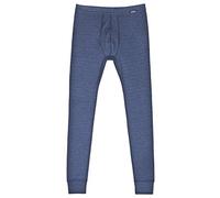 Ammann Herren Lange Unterhose | Jeans Feinripp | 2er Pack | 170882 (DE/NL/SE/PL, Alphanumerisch, XXL, Regular, Regular, Blau gestreift)