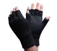 Herren 3M Thinsulate 40 Gramm Thermoisolierung Schwarz Fingerlose Handschuhe M