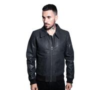 Herren A2 Rindsleder-Bomberjacke-Oslo 5XL