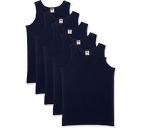 Herren-Achselshirts der Marke Fruit of the Loom, Tanktop, T-Shirt, in allen Größen und Farben erhältlich, 5 Stück Gr. S/ 89 cm- 94 cm, 5 x Navy Blue