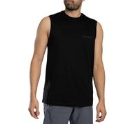 Herren Ärmelloses Armani Exchange Relaxed Fit T-Shirt mit Logo auf der Brust, schwarz, sc schwarz, M