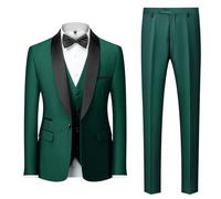 Herren Anzüge 3-teilig Slim Fit Einknopf Anzüge Business Suit für Hochzeit Anzug Herren Formell Sakko Weste Hose Blazer Herrenanzug Hochzeitsanzug