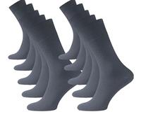 Herren Anzug Socken Klassische Business Socken für Männer Elegante Baumwollsocken mit Komfortbund Größen 39/42 43/46in 3, 5, 10 Pack (DE/NL/SE/PL, Numerisch, 43, 46, Regular, Regular, 10, Grau)