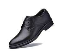 Herren Anzugschuhe Hochzeit Schuhe Klassischer Business Lederschuhe Schnürhalbschuhe Derby Oxfords,Schwarz,46 EU