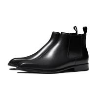 Herren Arbeitsstiefel Anzugstiefel Business Stretch Stiefel Chelsea Stiefel Stiefeletten,Schwarz,42 EU