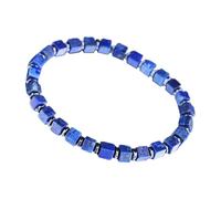 Herren Armbänder Mit Perlen Vintage Stil | Armband Mit Quadratischen Perlen Aus Lapis Lazuli Für Und Männer Als Geschenk Zum Geburtstag Für Urlaub Und Reise
