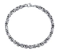 Herren Armband aus Edelstahl Königskette BYZANTINE 21 cm