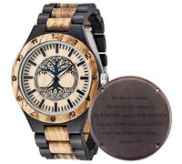 Herren-Armbanduhr, handgefertigt, aus Holz, leicht, analog, Quarz, benutzerdefinierte Holz-Armbanduhr, personalisierbar, Q1087-B