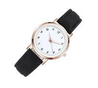 Herren-Armbanduhr, Leder, schlichte, legere digitale Armbanduhr, stilvolle, modische Alltags-Uhr, lässige Zeitmesser-Ausrüstung für Urlaub, Spa, Zuhause, drinnen, Schwarz , Refer to description