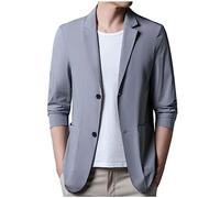Herren Atmungsaktive Sommersakko - Herren Anzugjacke Einfarbig Sportjacke Freizeitjacke Cardigan Anzug Mit Knopf Sportsakko Regular Fit Blazerjacke Sportlich Freizeitanzug