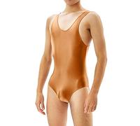 Herren Badeanzug Metallic Bikini Stringer Bodysuit Overall Glänzend Unterhemd Jockstrap Body Durchsichtig Stringbody Ärmellos Männerbody Unterhemd Unterwäsche Muskel Shirt