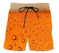 Herren Badehose Bier Grafik 3D gedruckt Strand Board Shorts Schnell trocknende Outdoor Casual Loose Fit Sport Shorts Badeshorts