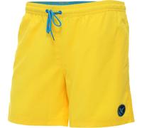 Ladeheid Badehose Herren Bequeme Badeshorts Lang mit Seitentaschen und Schnürchen, Badeshorts Herren mit Netzfütterung - Perfekt für Sommer, Strand und Schwimmbad - LA40-128 (Gelb, 5XL)