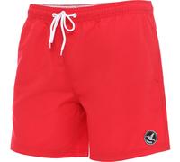 Ladeheid Badehose Herren Bequeme Badeshorts Lang mit Seitentaschen und Schnürchen, Badeshorts Herren mit Netzfütterung - Perfekt für Sommer, Strand und Schwimmbad - LA40-128 (Rot, 5XL)