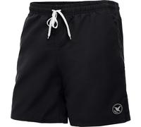 Ladeheid Badehose Herren, Bequeme Lange Badeshorts mit Breitem Gummibund, Kordelzug und Taschen, Schwimmhose Boardshorts - LA40-129 (Schwarz, 3XL)