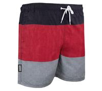 Herren Badehose mit Muster Streifen Rot M