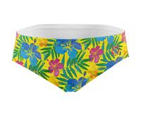 Herren Badehose Slip - Floral - L