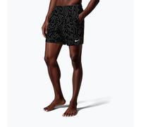 Nike Swim Breaker Tossed Swoos 5Inch Volley Badeanzug schwarz weiß - M