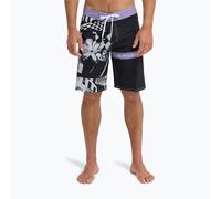 Boardshorts QUIKSILVER "Surfsilk Straight 20", Herren, Gr. 34L, schwarz block momentum, Obermaterial: 88% Microfaser, 12% Elasthan;, Hosen (58604405-34) schwarz block momentum