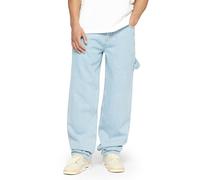 Herren Baggy Fit Jeans mit Knopfleiste Jeanshose Streetwear Loose Denim Pants Hose mit weitem Bein Lässig Männer, Farbe:90s Blue, Hosengröße:W31 L30
