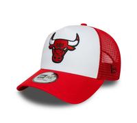 New Era NBA Side Patch Trucker Adjustable Cap Chicago Bulls Weiß Rot, Size:OneSize