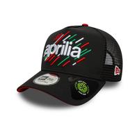 Aprilia New Era Trucker Cap "Print EF" in schwarz