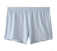 Herren Baumwollbeutel Unterwäsche Trunks mit Streifenmuster, weicher Stretch-Stoff (95% Baumwolle + 5% Spandex), dünne bequeme Passform für den täglichen Gebrauch und aktiven Lebensstil (M blau)
