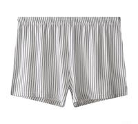 Herren Baumwollbeutel Unterwäsche Trunks mit Streifenmuster, weicher Stretch-Stoff (95% Baumwolle + 5% Spandex), dünne bequeme Passform für den täglichen Gebrauch und aktiven Lebensstil (M Schwarz)