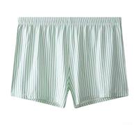 Herren Baumwollbeutel Unterwäsche Trunks mit Streifenmuster, weicher Stretch-Stoff (95% Baumwolle + 5% Spandex), dünne bequeme Passform für den täglichen Gebrauch und aktiven Lebensstil (XL Grün)