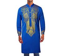 Herren Baumwolle Kurze Kurta Hemd Rundhals Tunika Normale Passform Lässiges Langes Hemd Party Kleid Bestickt Kunst Seide Hochzeit Kleid Tragen Langes Hemd Indisches Kleid