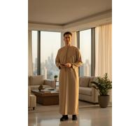 Herren Beige Ramadan marokkanische Jubba Robe Djellaba Eid Kaftan Thobe LFS -TT-007 60
