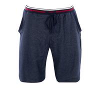 hajo Herren Sweatshorts - Stretch, Bermuda, Kontrastbund, Baumwolle merzerisiert Blau 2XL