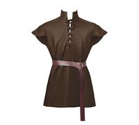 Herren Biker Style Motorrad Leder Weste Knopfleiste PU Lederweste Jacke Lässige Ärmellose Lederweste Party Fashion Designer Retro Weste, Biker Style Casual Fashion (Brown-1, XXL)