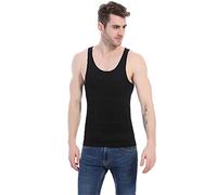 Herren Body Shaper-Weste ÄRmelloses Tanktop Waist Girdle Shirt Tummy Control Workout Bauch Unterhemd from liangduming (M,Schwarz)