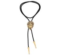 Herren-Bolo-Krawatte - Dreidimensionaler König Der Löwen, Krawatte, Pulloverkette, Vintage-Leder-Seil-Halskette, Männliche Und Weibliche Mode-Hemd-Accessoires,Golden,Einheitsgröße