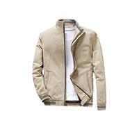 Herren Bomberjacke Baseball Hip Hop Streetwear Mäntel Slim Fit Mantel Kleidung, Hellkhaki, L