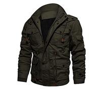 Herren Bomberjacke Leder Winter Herbst Schwarz Pilotenjacke Fliegerjacke Windbreaker Cargo Militär Jacke Jagdjacke Winterjacke Softshelljacke Outdoorjacke Pilot Jacke Bomber Army Übergangs Feldjacke