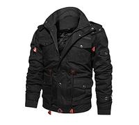 Herren Bomberjacke Leder Winter Herbst Schwarz Pilotenjacke Fliegerjacke Windbreaker Cargo Militär Jacke Jagdjacke Winterjacke Softshelljacke Outdoorjacke Pilot Jacke Bomber Army Übergangs Feldjacke