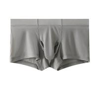 Herren-Boxershorts - 2 Teile/Los Männer EIS Seide Unterwäsche Mid-Rise Hohe Elastizität Slim Fit Shorts Slips Solide Dehnbare Höschen Männer Boxer, Set A, M