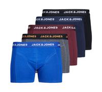 Herren Boxershorts 5er-Pack Jacblack der Marke Jack & Jones. Marke: Jack & JonesModellname: 5-Pack JacblackKategorie: Herren BoxershortsMaterialien: Baumwolle, ElasthanFarbe: blau, grau, schwarz, bord