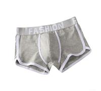 Herren Boxershorts aus Baumwolle mit Streifenmuster, lockere atmungsaktive Unterwäsche im sportlichen Stil, bequeme Trunks für den täglichen Gebrauch und Freizeit, Größe L bis 3XL verfügbar(L Gray)
