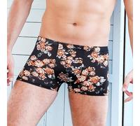 Herren-Boxershorts aus Eisseide, atmungsaktiv, bedruckt, weiche Tasche, Trunks, bequem, tägliches Tragen für aktiven Lebensstil, L-3XL (XL D)