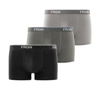 Boxershorts für Herren, Baumwolle, natürliche Boxershorts für Herren, hypoallergen & Stretch (3 Stück), Schwarz/Weiß/Hellgrau/Dunkelgrau, L