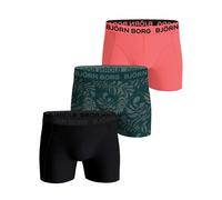 Herren Boxershorts Björn Borg Cotton Stretch 3P - black/red/brown - Mehrfarbig (XXL)