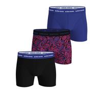 Herren Boxershorts Björn Borg Cotton Stretch 3P - blue/print/black - Mehrfarbig (L)