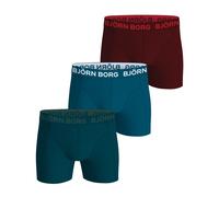 Herren Boxershorts Björn Borg Cotton Stretch 3P - green/blue/red - Mehrfarbig (XL)