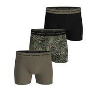 Herren Boxershorts Björn Borg Cotton Stretch 3P - green/print/black - Mehrfarbig (XL)