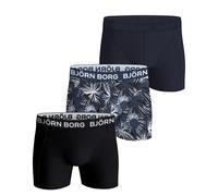 Herren Boxershorts Björn Borg Cotton Stretch 3P - navy/print - Mehrfarbig (L)