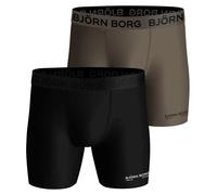 Herren Boxershorts Björn Borg Performance Boxer 2P - black - Mehrfarbig (S)